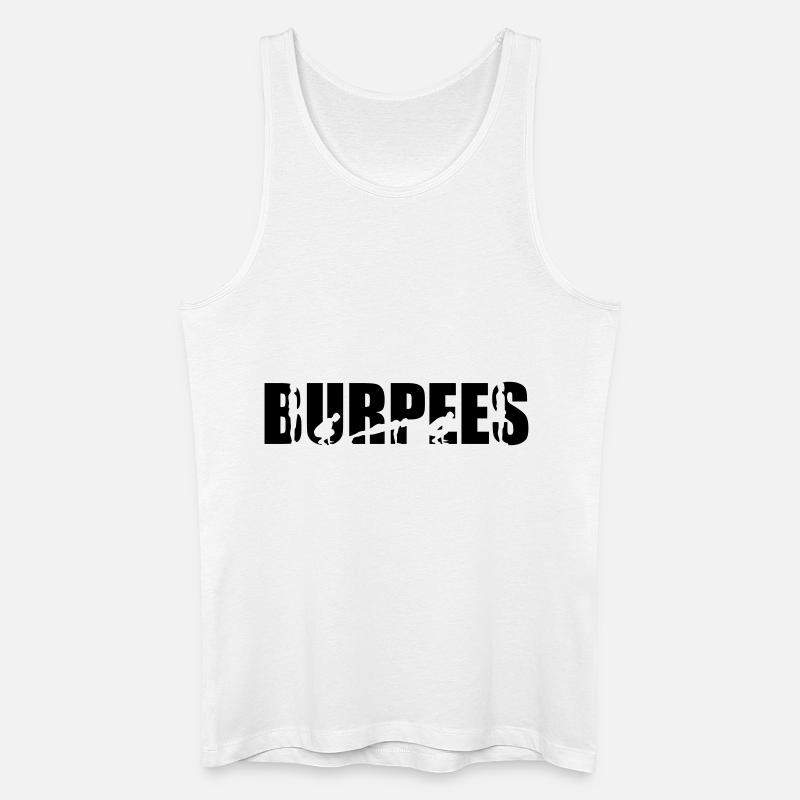 Burpees - Männer Bio Tank Top - Weiß