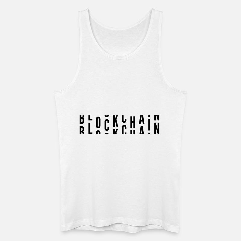 Blockchain - Männer Bio Tank Top - Weiß