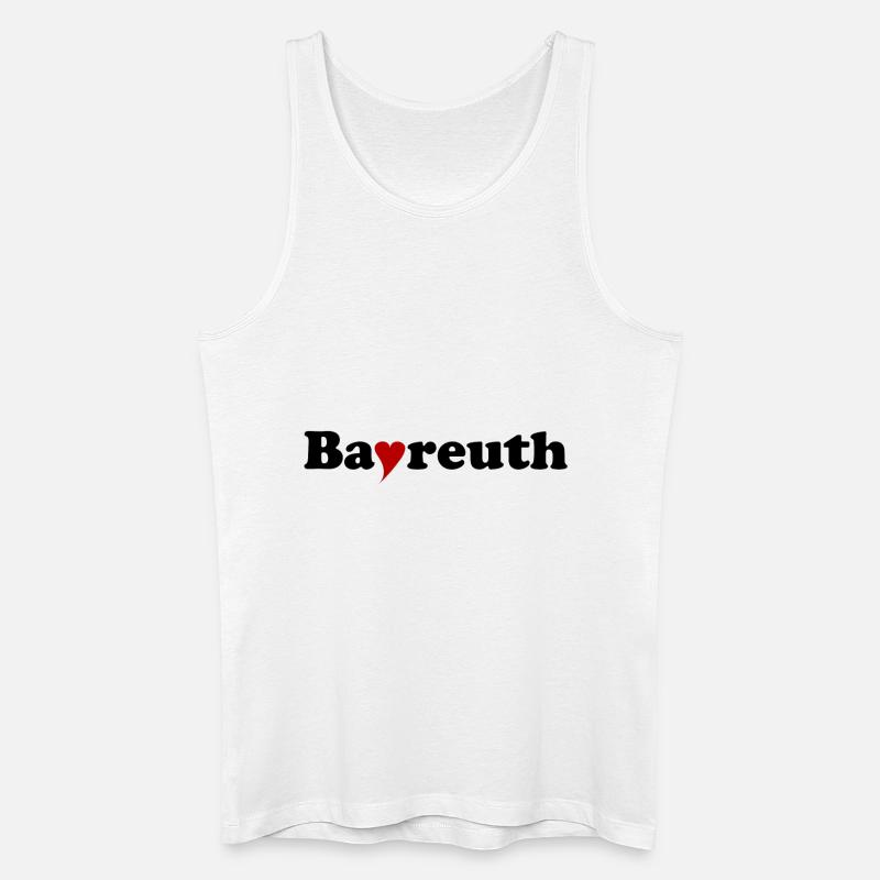 Bayreuth mit Herz - Männer Bio Tank Top - Weiß