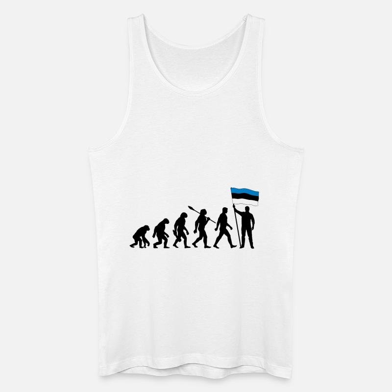 Estland - Evolution - Flagge - Nation - Männer Bio Tank Top - Weiß