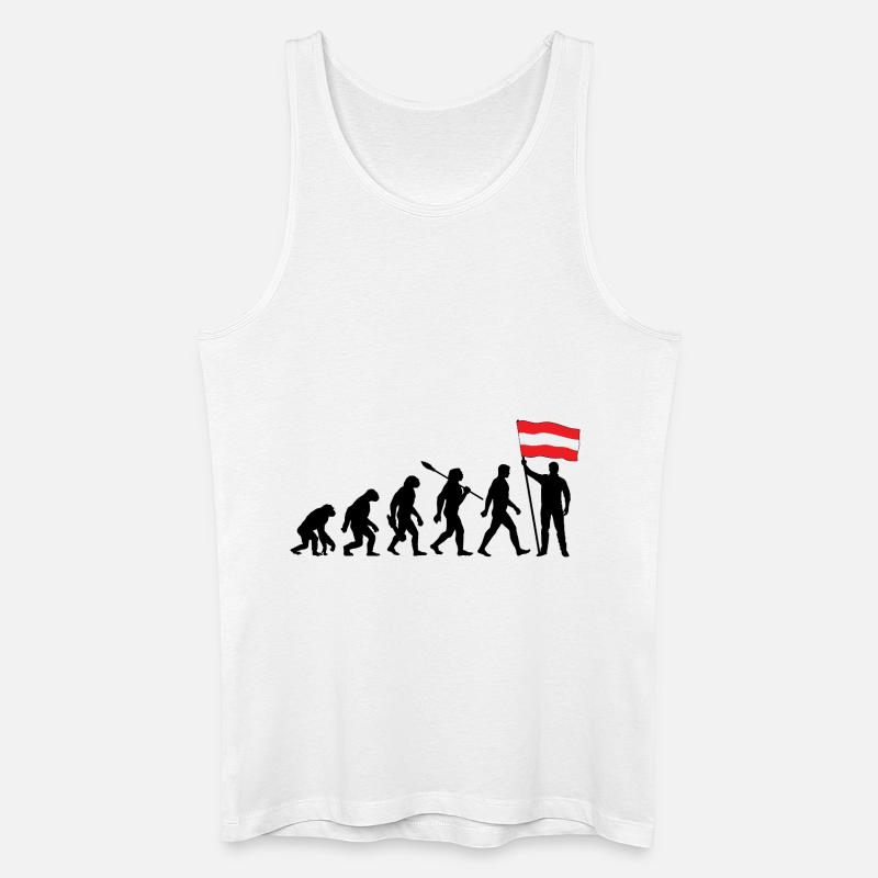 Osterreich - Evolution - Flagge - Nation - Männer Bio Tank Top - Weiß