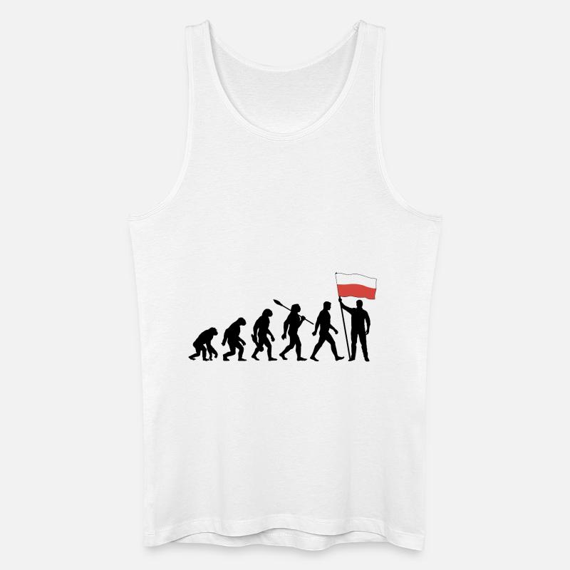 Polen - Evolution - Flagge - Nation - Männer Bio Tank Top - Weiß