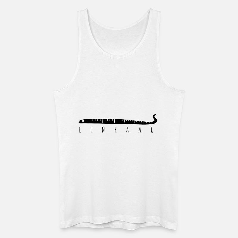 Lineaal - Männer Bio Tank Top - Weiß