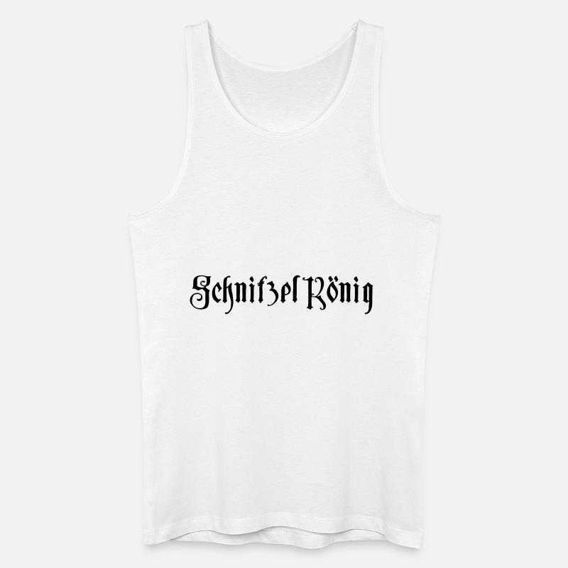 Schnitzel konge - Økologisk tanktop til mænd - hvid