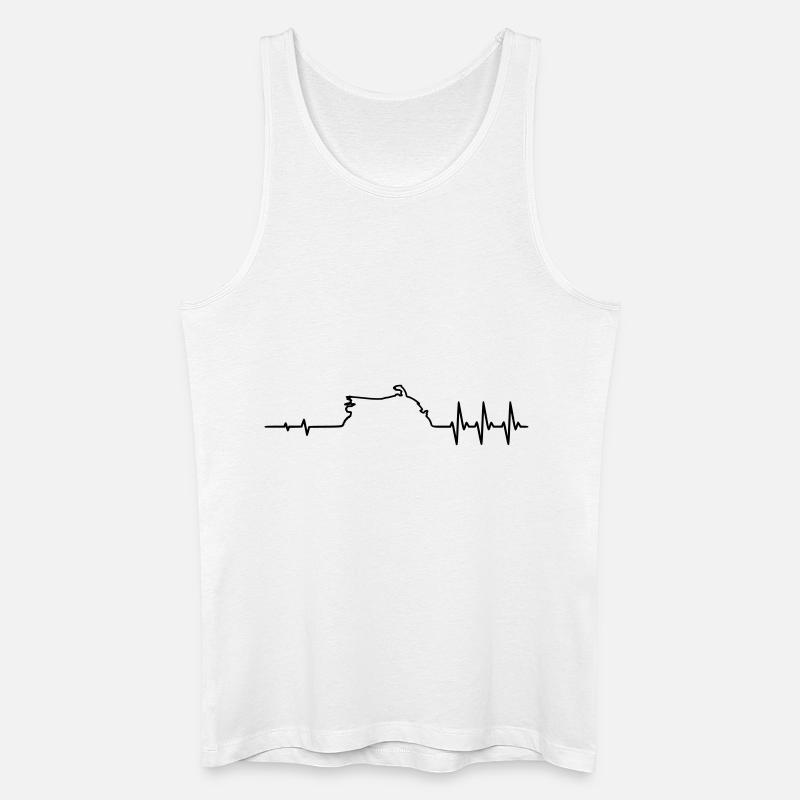 Puls Quad - Männer Bio Tank Top - Weiß