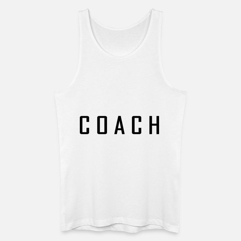 Coach - Männer Bio Tank Top - Weiß