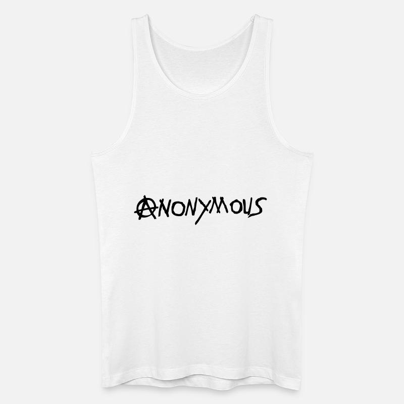 Anarchie-Logo anonymous1 - Männer Bio Tank Top - Weiß