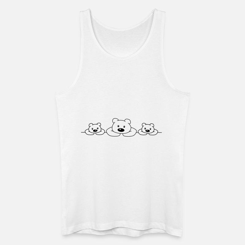 3 Bears - Débardeur bio Homme - blanc