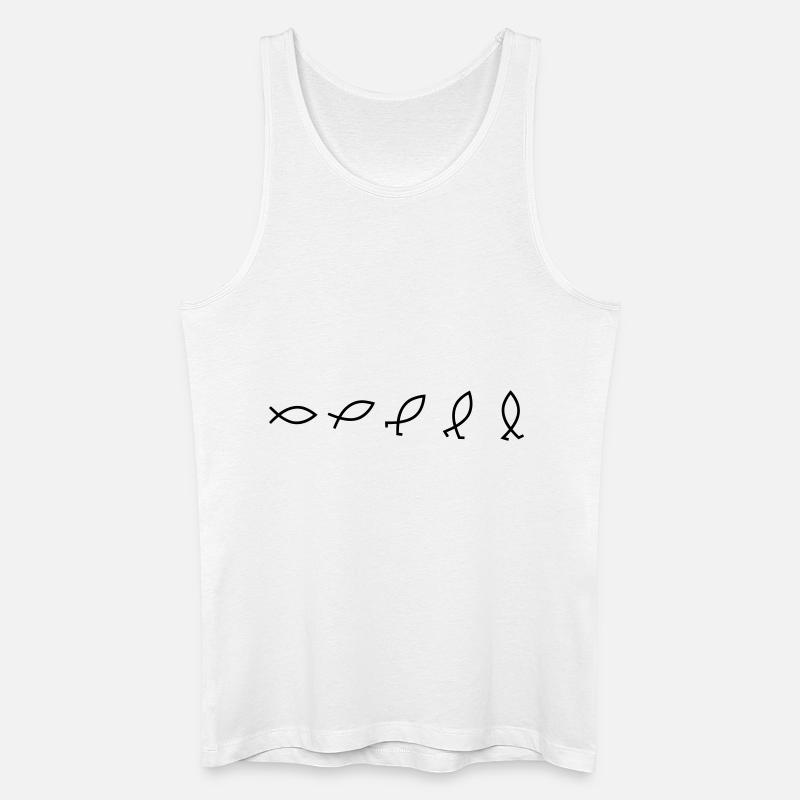 Evolution du poisson - Débardeur bio Homme - blanc