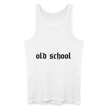 "Old School" - Männer Bio Tank Top - Weiß - Vorne