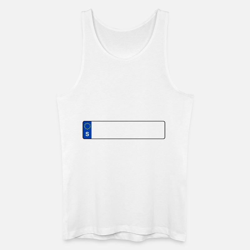 Kennzeichen S - Männer Bio Tank Top - Weiß
