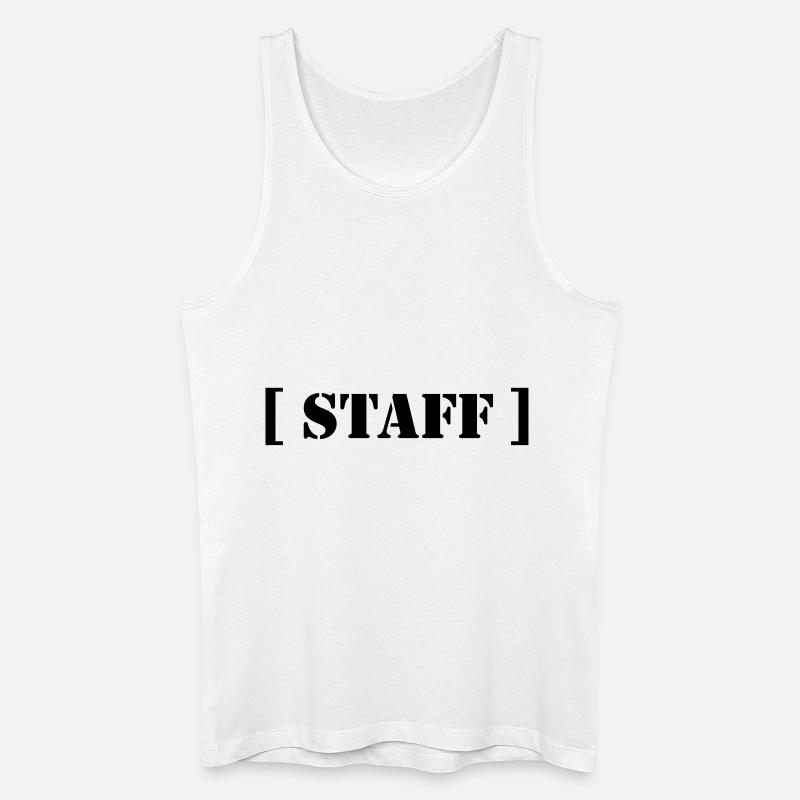 staff - Männer Bio Tank Top - Weiß