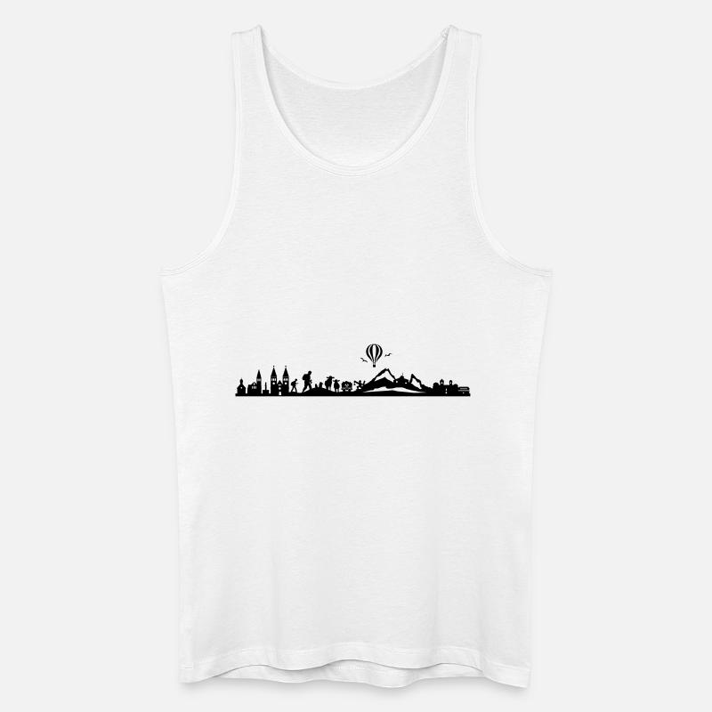 Skyline - Berchtesgaden - Männer Bio Tank Top - Weiß