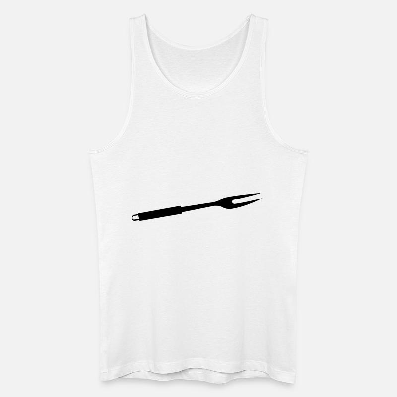 GRILLGABEL Grillbesteck - Männer Bio Tank Top - Weiß