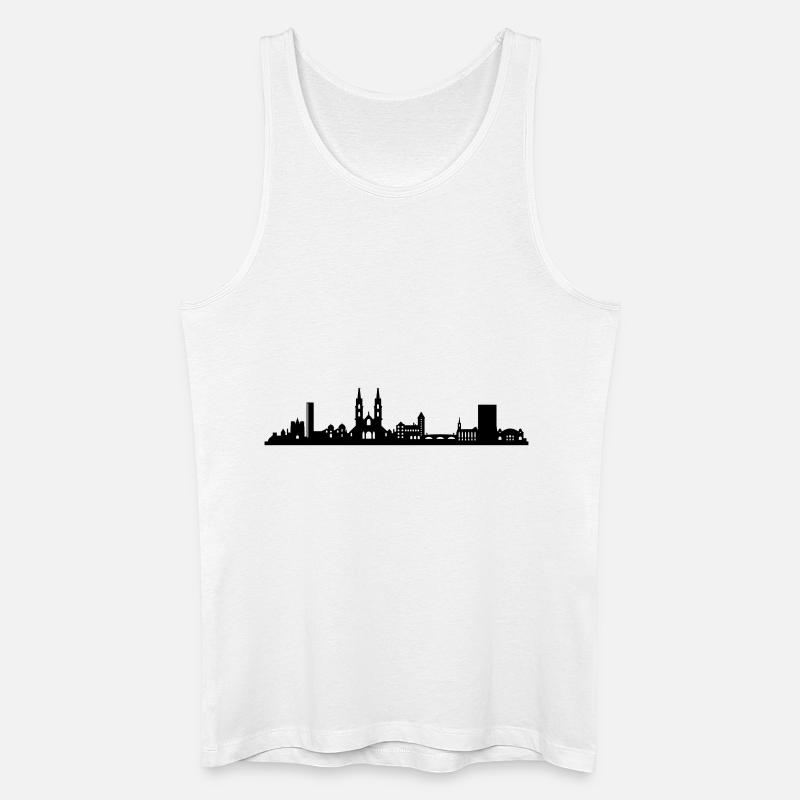 Skyline Basel - Männer Bio Tank Top - Weiß