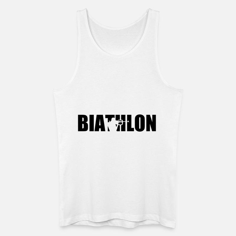 Biathlon - Männer Bio Tank Top - Weiß