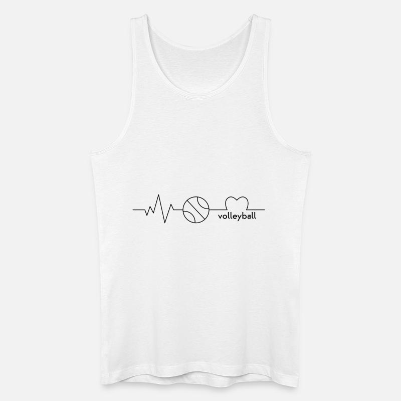 Volleyball - Männer Bio Tank Top - Weiß