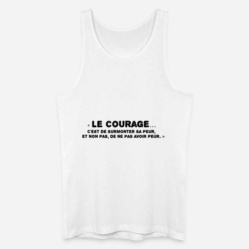 Mut - Männer Bio Tank Top - Weiß
