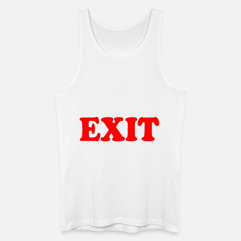 Exit - Männer Bio Tank Top - Weiß