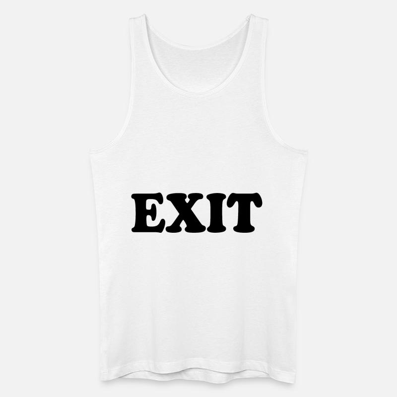 Exit - Männer Bio Tank Top - Weiß