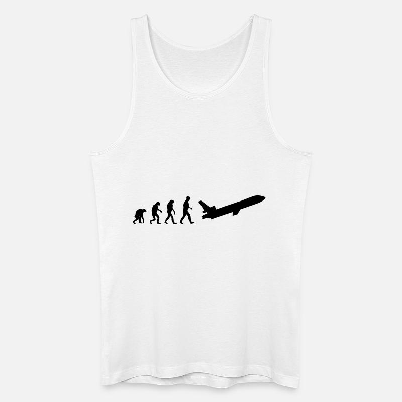 flugzeug evolution - Männer Bio Tank Top - Weiß
