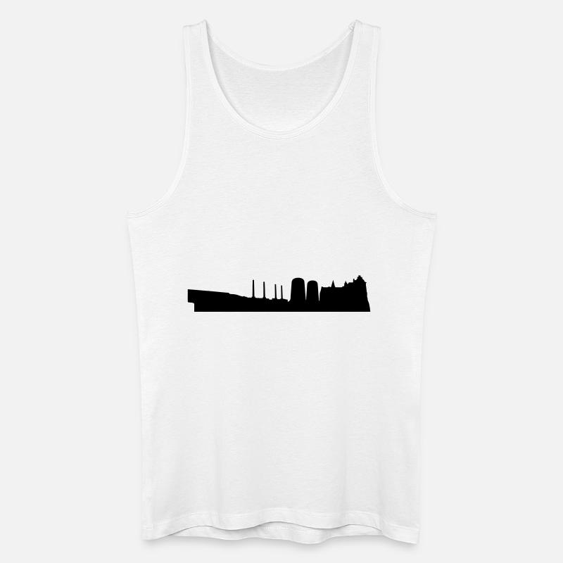 Wolfsburg Skyline - Männer Bio Tank Top - Weiß