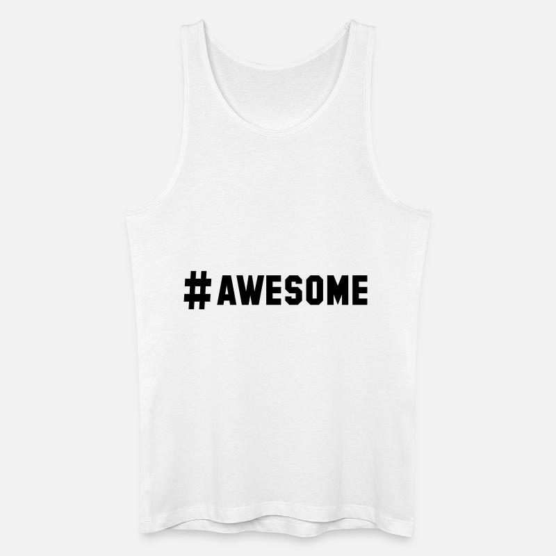 # awesome - Männer Bio Tank Top - Weiß