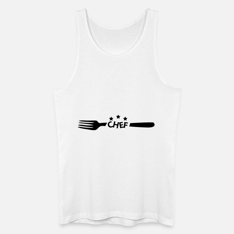 fourchette chef - Männer Bio Tank Top - Weiß