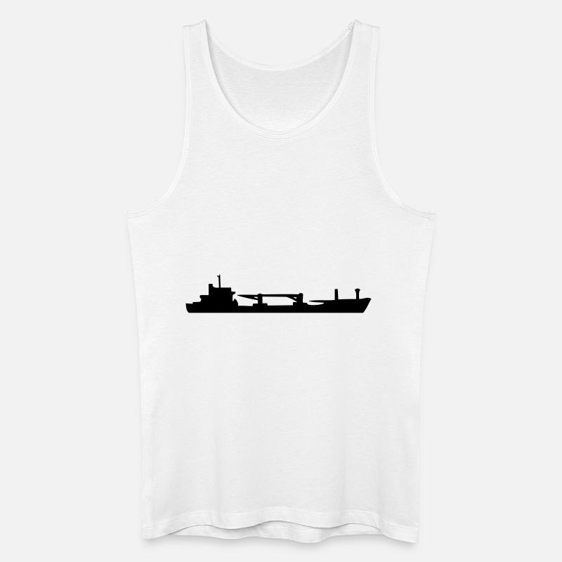 Frachtschiff, Cargo Ship - Männer Bio Tank Top - Weiß