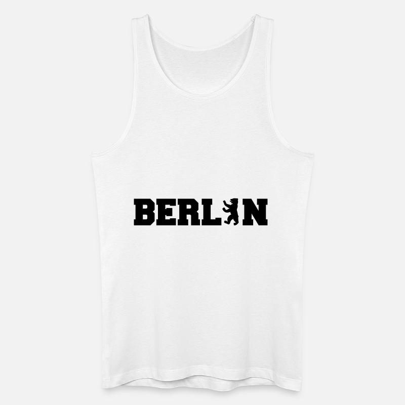 berlin - Männer Bio Tank Top - Weiß