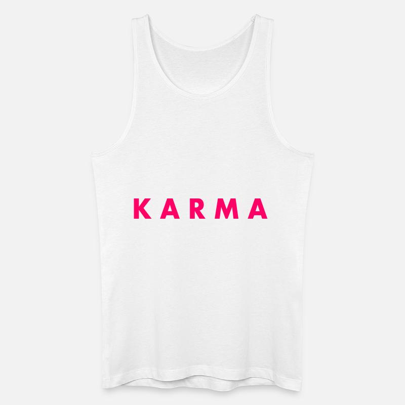 Karma - Männer Bio Tank Top - Weiß