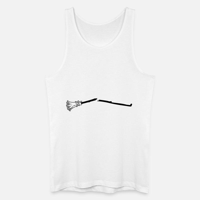 Besen gebrochen 1 - Männer Bio Tank Top - Weiß