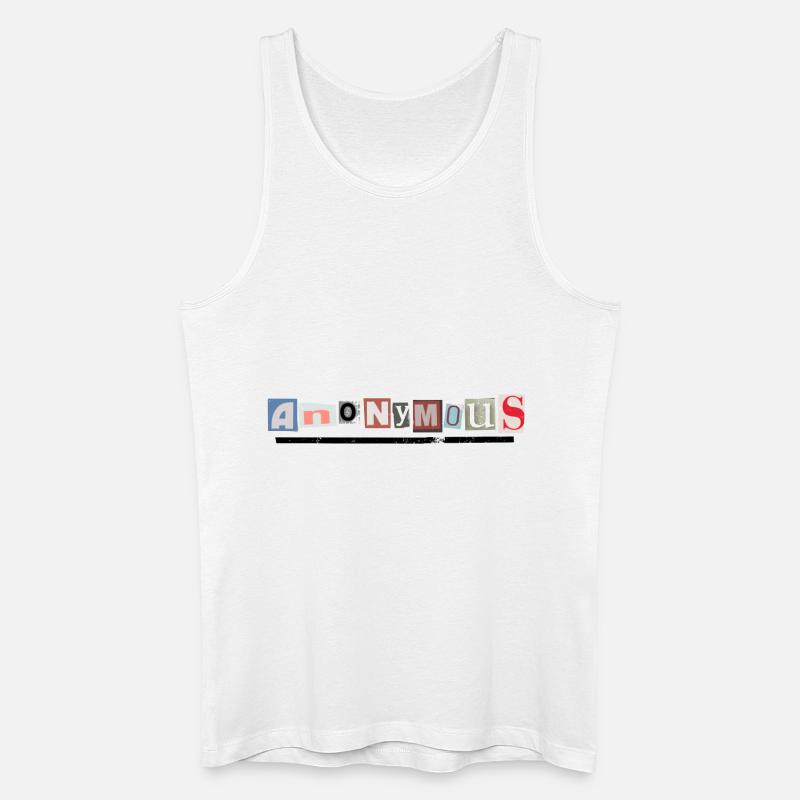 Anonymous - Männer Bio Tank Top - Weiß