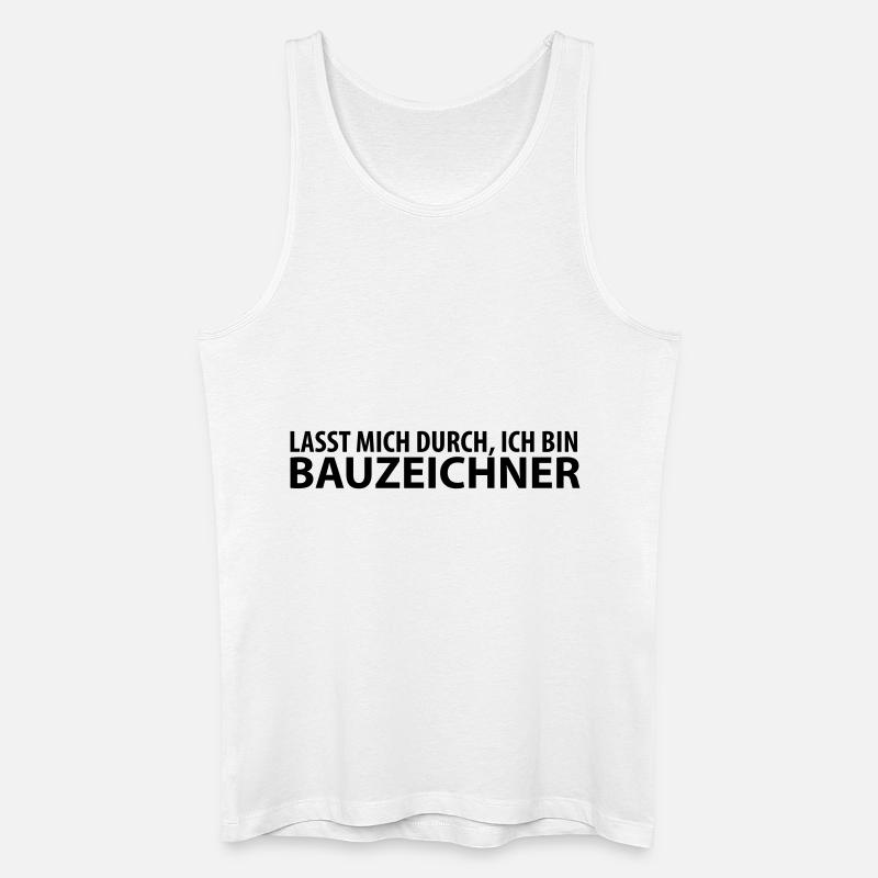 bauzeichner - Männer Bio Tank Top - Weiß