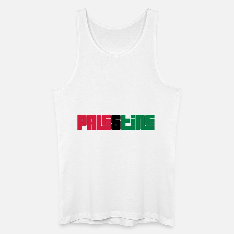 Palestine - Männer Bio Tank Top - Weiß