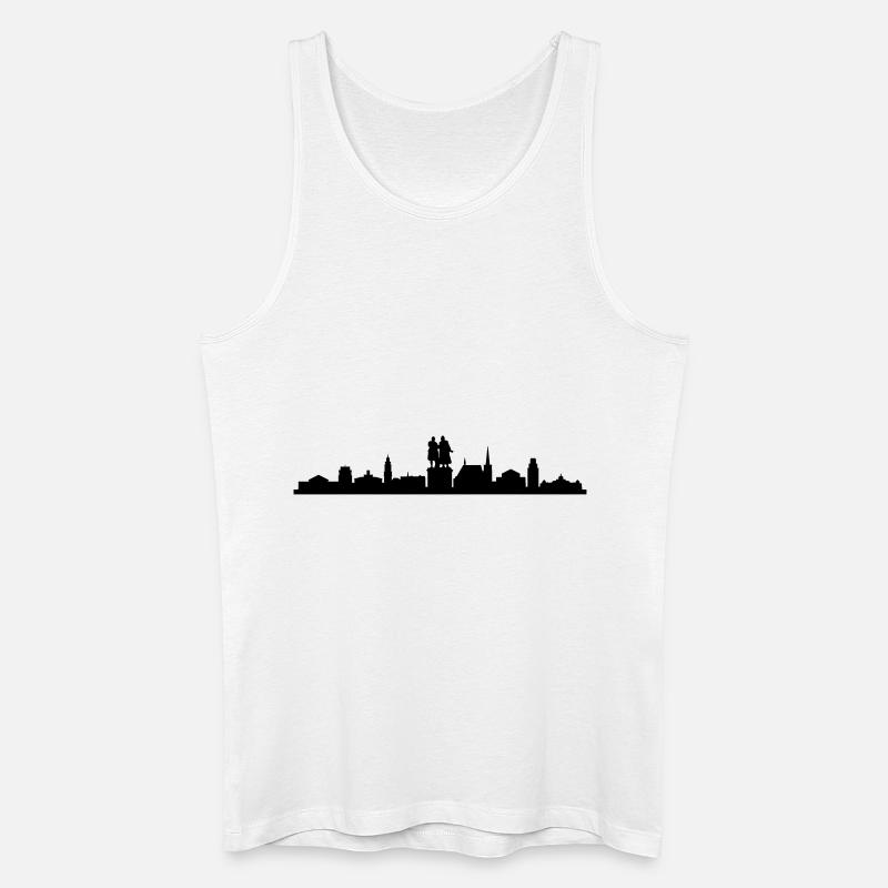 Skyline Weimar - Männer Bio Tank Top - Weiß