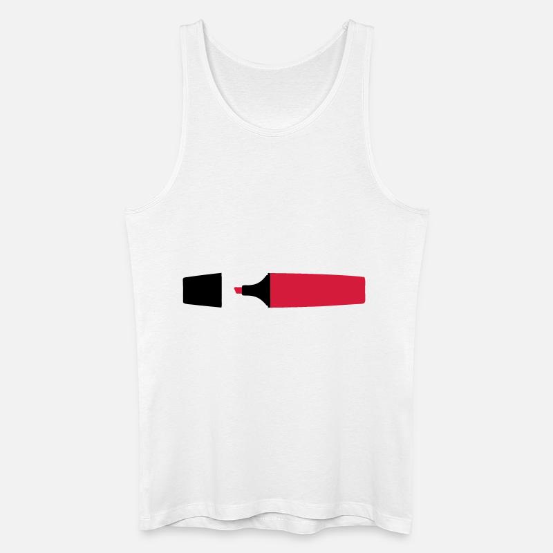 Textmarker - Männer Bio Tank Top - Weiß
