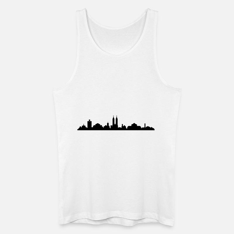 Skyline Kassel - Männer Bio Tank Top - Weiß