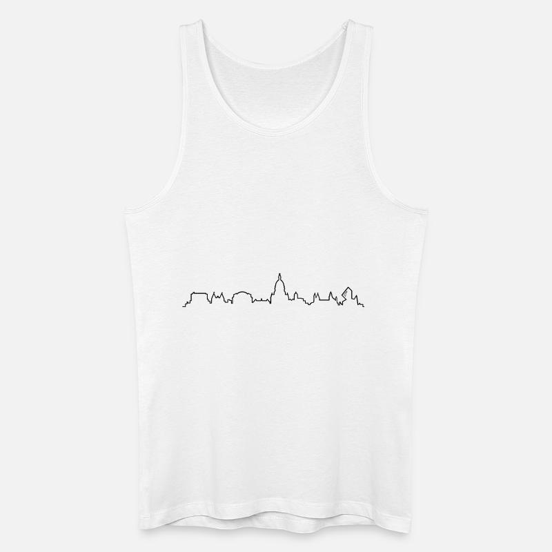 Skyline Mainz - Männer Bio Tank Top - Weiß