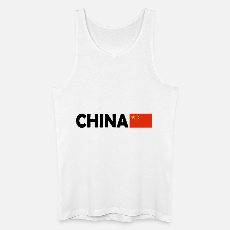 China - Männer Bio Tank Top - Weiß