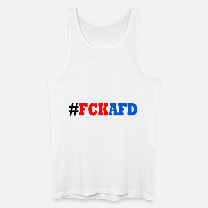 Fck afd - Männer Bio Tank Top - Weiß