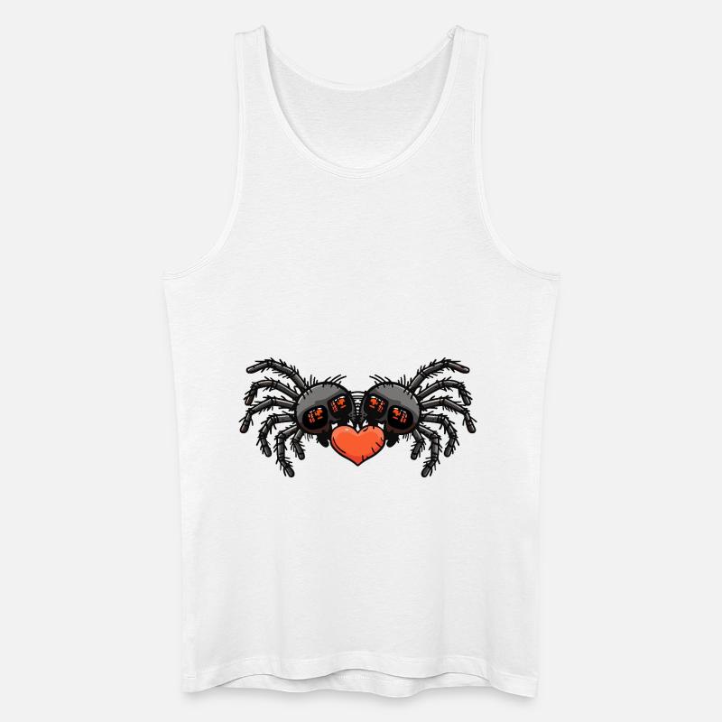 Tarantula Spinne Paar Herz - Männer Bio Tank Top - Weiß