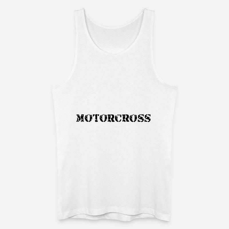 Motorcross - Männer Bio Tank Top - Weiß
