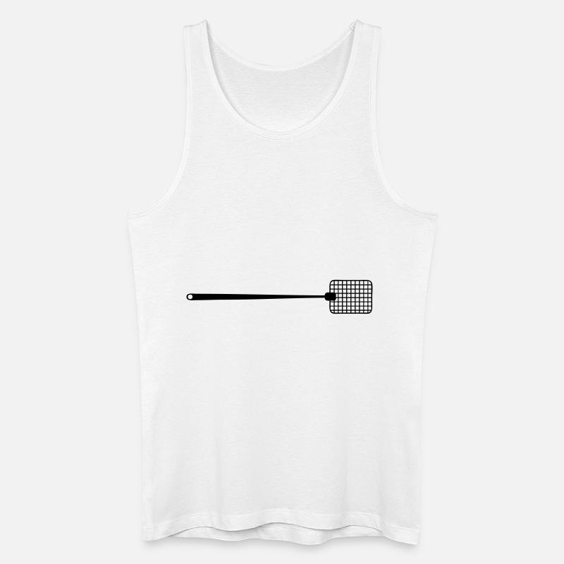 Fliegenklatsche - Männer Bio Tank Top - Weiß