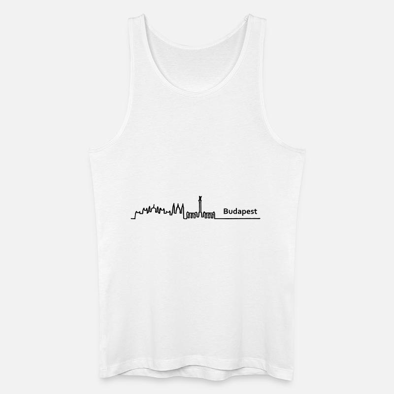 budapest skyline - Männer Bio Tank Top - Weiß