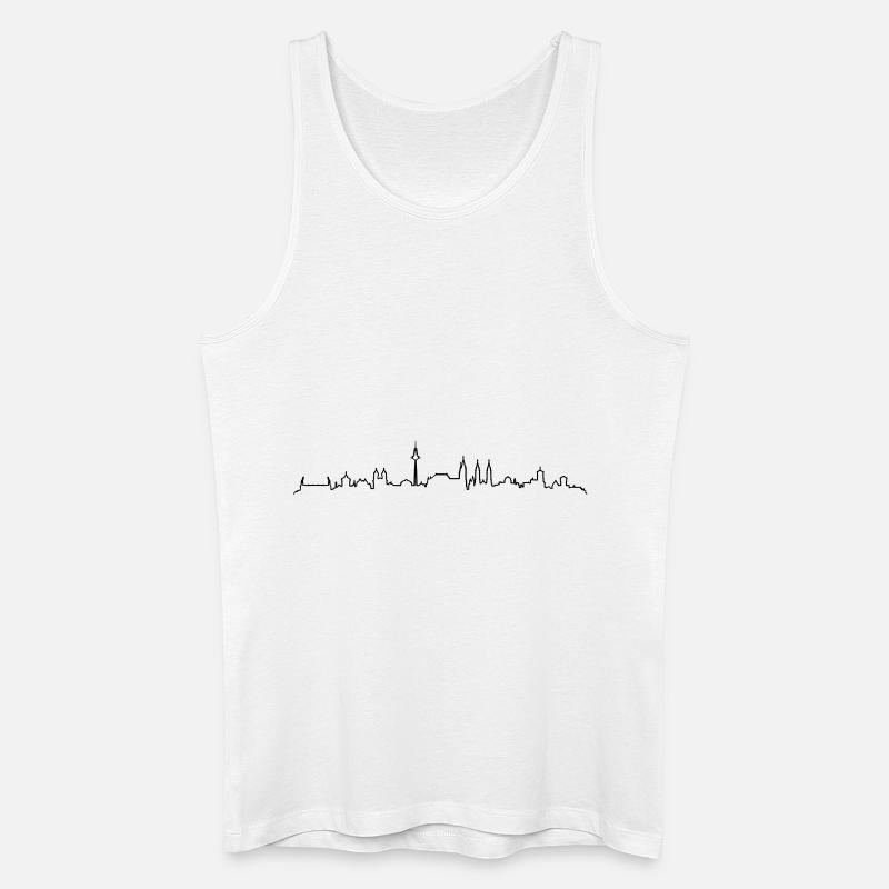 Skyline - Nürnberg - Männer Bio Tank Top - Weiß