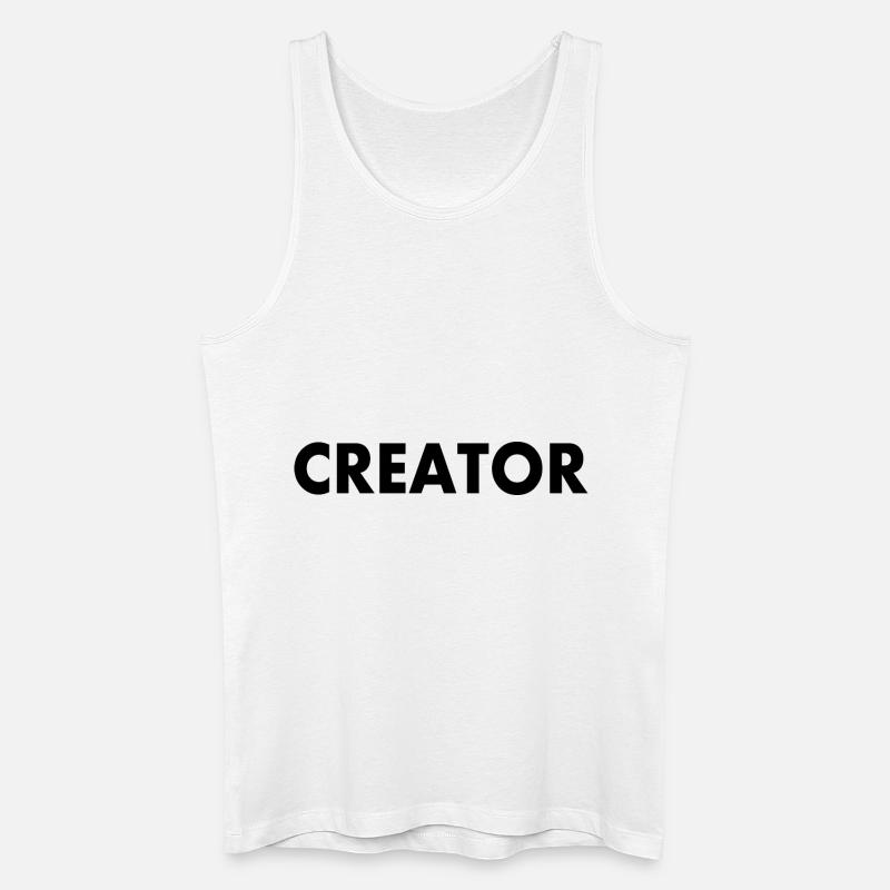 Creator - Männer Bio Tank Top - Weiß