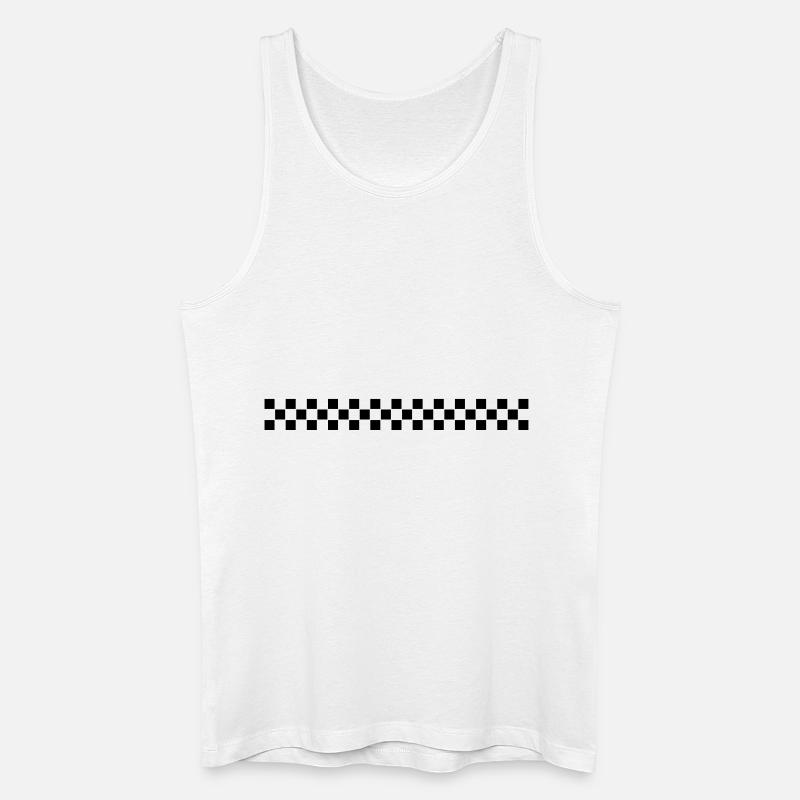 Caro 1 Warnbalken - Männer Bio Tank Top - Weiß