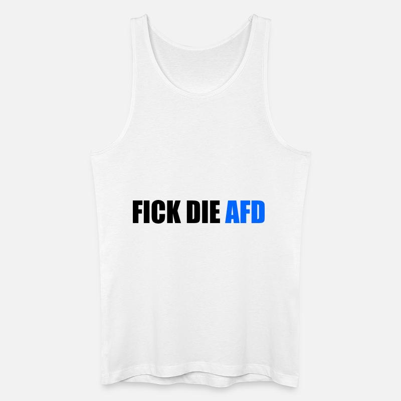 Fick die afd - Männer Bio Tank Top - Weiß