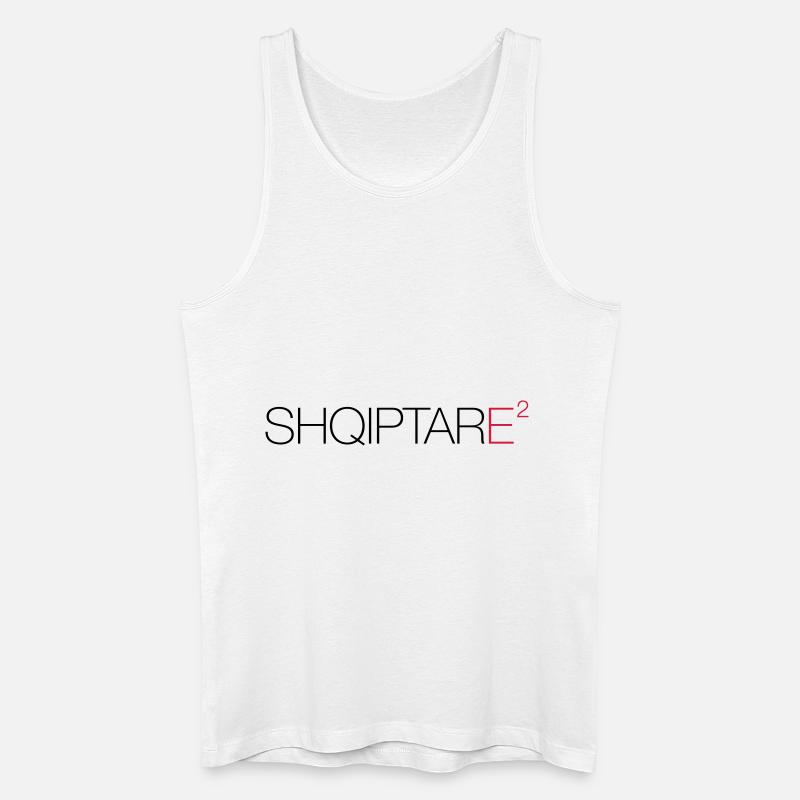 SHQIPTARE - Männer Bio Tank Top - Weiß